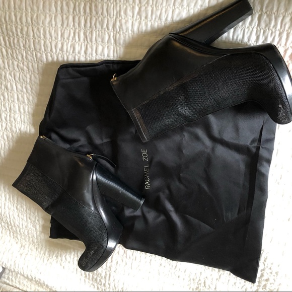 Rachael Zoe leather platform mesh boots sz 8 - Picture 12 of 13
